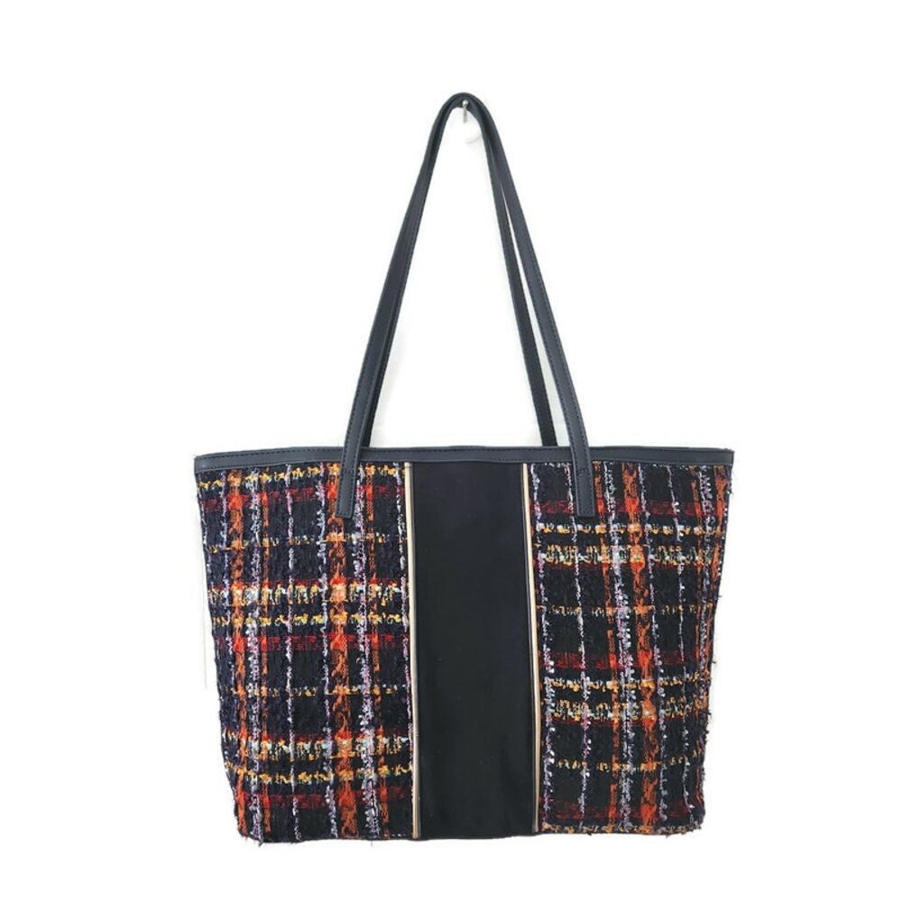 Chico's Women's Retro Look Navy Blue and Multi Color Large Tote